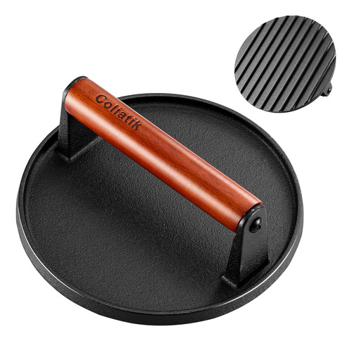 Kit De Aplastamiento Burger Press 7.08 Round Heavy De Hierro