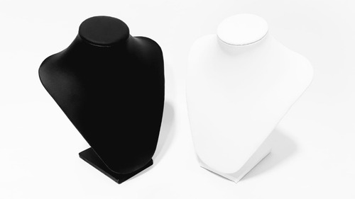 Imagen 1 de 7 de Exhibidor Busto Torso Collares Eco Cuero -32021