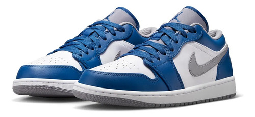 Zapatillas Nike Air Jordan 1 Low Azul Y Gris Originales