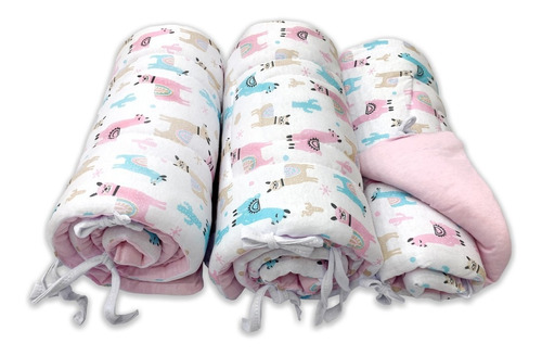 Kit Protetor De Berço Vivaldi Baby 3 Peças Lindas Estampas