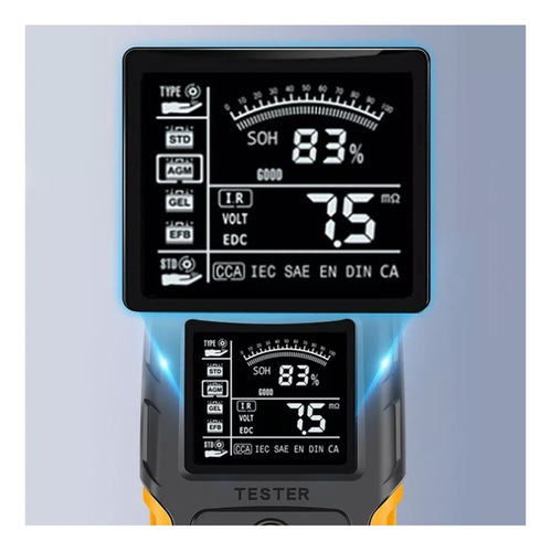 A Analizador De Batería Lcd Digital 12v/24v