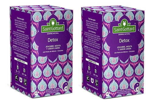 2 Cajas Te Detox Tisana En Saquitos Saint Gottard - Dw