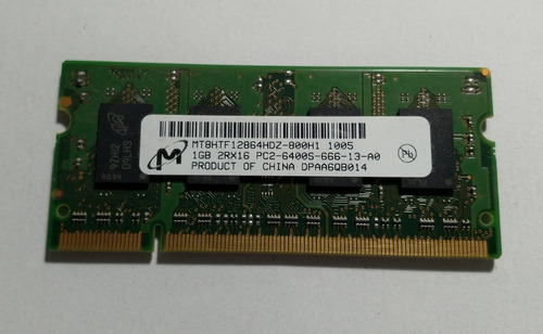 Memoria Micron 1gb 2rx16 Pc2-6400s Laptops Hp Dv4-2113la