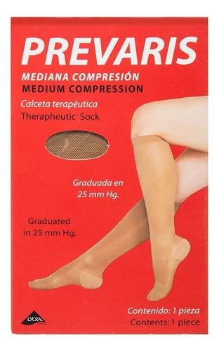 6 Pzas Tobimedia Media Mediana Compresion Prevaris