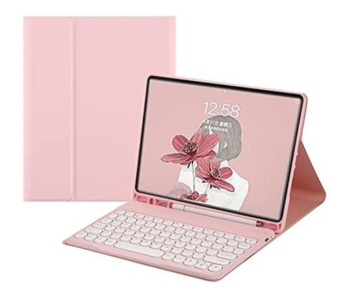 Funda Teclado Galaxy Tab A8 10.5 2022 Sm-x200/x205/x207 Rosa