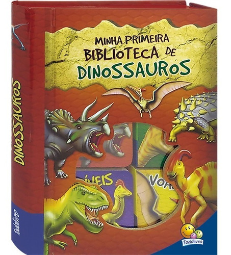 Imagem 2 de 5 de Box C/6 Mini Livros Minha Primeira Biblioteca De Dinossauros