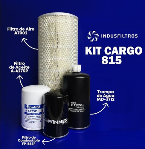 Kit Filtros Cargo 815 (aire/aceite/combustible/tramp Agua)