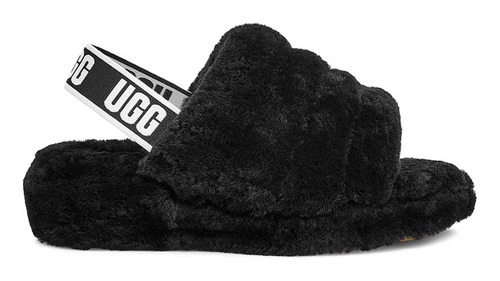 Sandalias Ugg Fluff Yeah Slide W Negro Mujer