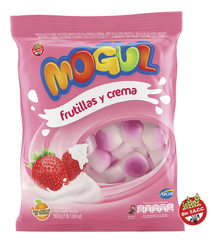 Mogul Frutillas & Crema 500gr - Cioccolato Tienda De Dulces 