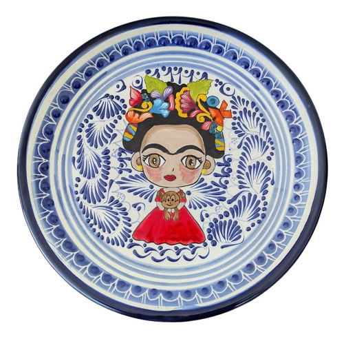 Plato De Fidra Kahlo De Talavera 100% Original