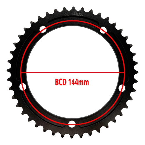 Deckas Plato De Cadena De Una Sola Velocidad 144 Bcd 44t 46t