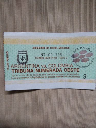 Imagen 1 de 3 de Entrada Argentina 0 Colombia 5
