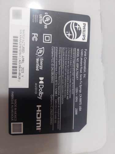 Tarjeta Main Philips 65pul7552/f7 (Usado)