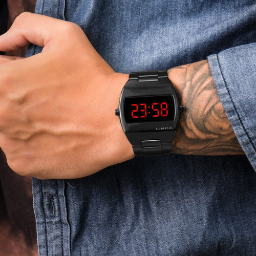 Relógio Masculino Lince Digital Preto Mdn4620lvxpx