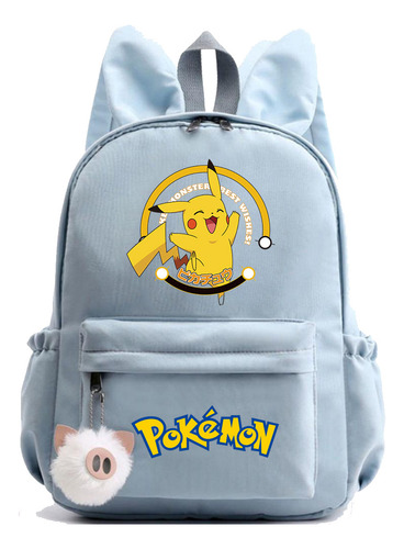 Mochila De Dibujos Animados De Pokémon Pikachu Para Niños Y