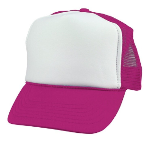 Imagen 2 de 6 de Gorras Camioneras Trucker Tracker Color Fucsia Visera Curvo