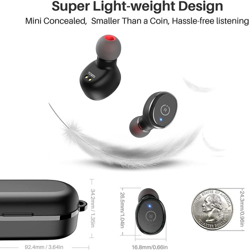 Tozo T10 Bluetooth 5.3 Auriculares Inalámbricos Con Estuche