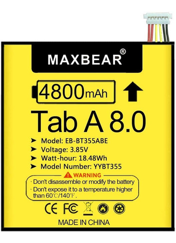 Maxbear - Batería De Repuesto Para Tablet Samsung Galaxy Tab