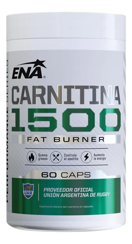 Carnitina Pro Burn Ena Sport 1500 Mg X 60 Cap Quemador Grasa