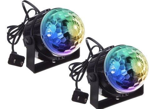 Pack 2 Mini Bola Led Rgb - Iluminación Fiesta, Eventos, Dis