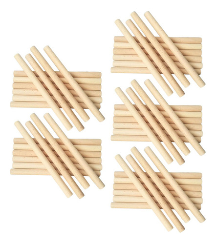 50 Uds. Palos De Madera Sin Pintar, Palitos De Madera Para
