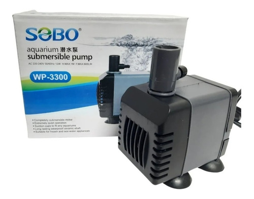 Bomba Sumergible Sobo Wp3300 600l/h Fuente Acuario Estanque