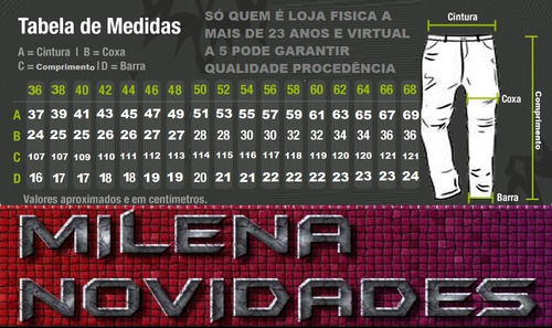 Imagem 4 de 4 de Calça Jeans Masculina Plus Size Até Nº 68 Tamanho Grande