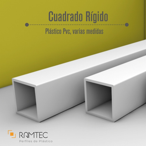 Perfil Tubo Cuadrado Rígido 19mmx19mm (4 Piezas De 1.5mts)