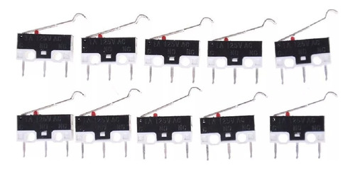 Paq 10 Micro Switch Interruptor Limite 250v 1a Impresoras 3d