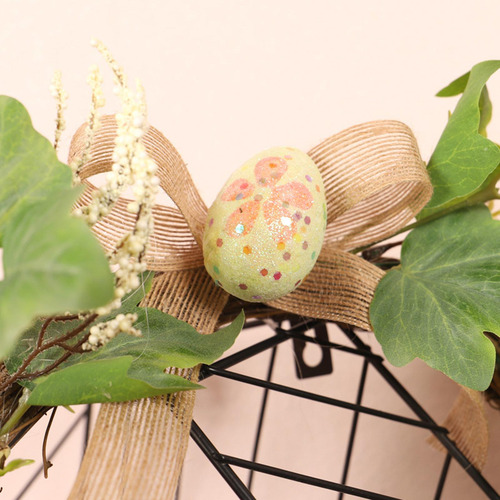 Corona De Pascua Colgante Corona De Bienvenida Con Lazo Para
