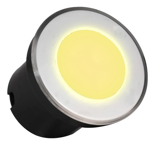 Balizador Spot Led Chão Piso Jardim 5w Embutir Blindado Solo Cor da cúpula Aço escovado Cor da estrutura Preto