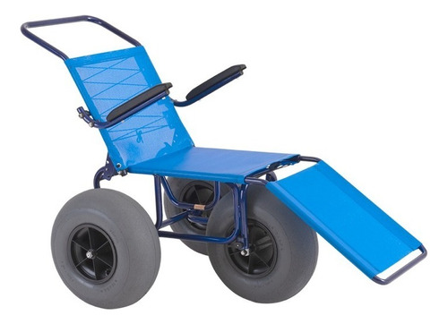 Cadeira De Rodas Para Praia Ortobras Ipanema Cor Azul