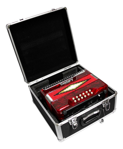 Century C3012farp Acordeón Parrilla 31 Botones 12 Bajos Rojo