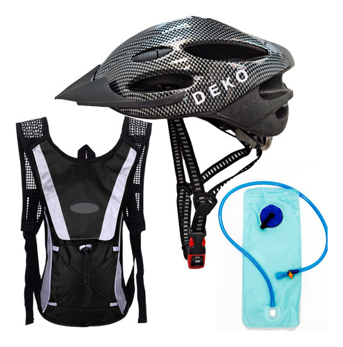 Bolsa De Hidrataçao 2l Termica Capacete Bike Led Ciclismo