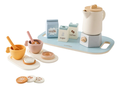 Juego De Fiesta De Té De Madera Para Niñas Pequeñas,