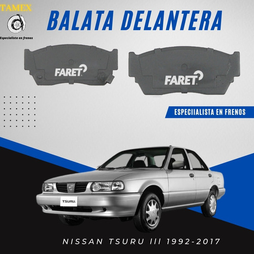 Balata Delantera Nissan Tsuru Lll/gs 1994