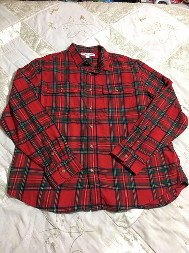 Old Navy Camisa Para Caballero Talla Xl Franela Roja