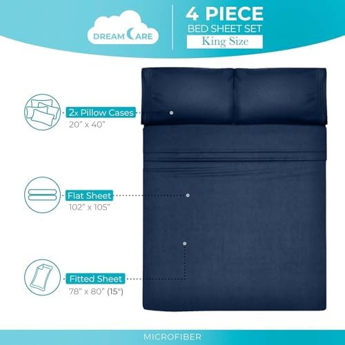 Dreamcare Juego De Sábanas King Size Sábanas Refrescantes De
