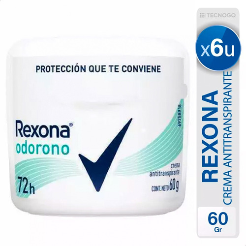 Antitranspirante Odorono Crema Con Glicerina Pack X6 Unid