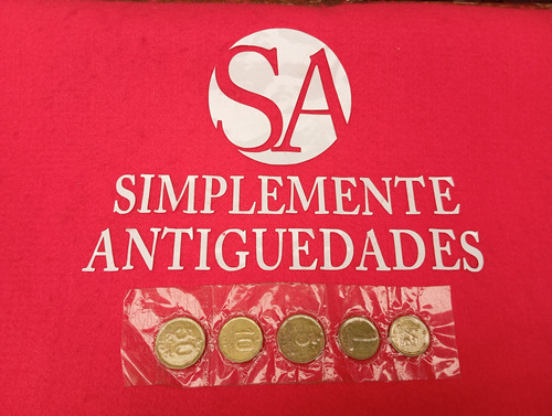 5 Antiguas Monedas Argentinas Años 80 Ref. 681 (Usado)