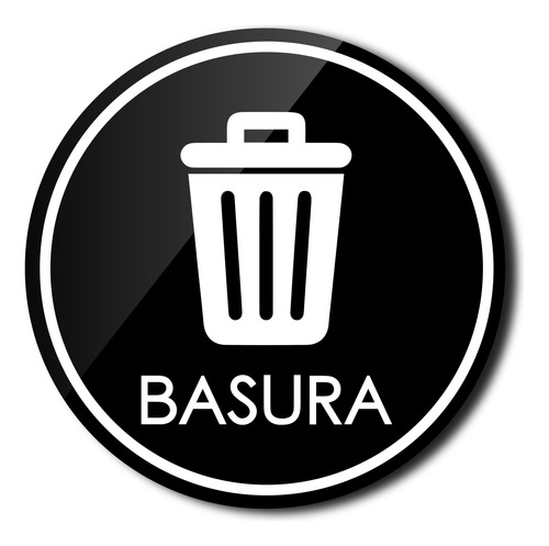 Letrero De Acrílico 3mm Señal De Basura