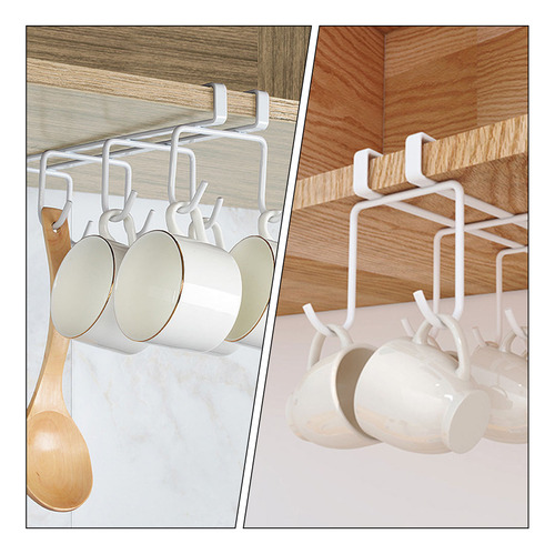 Estante Para Tazas De Café Para Debajo Del Armario, Soporte