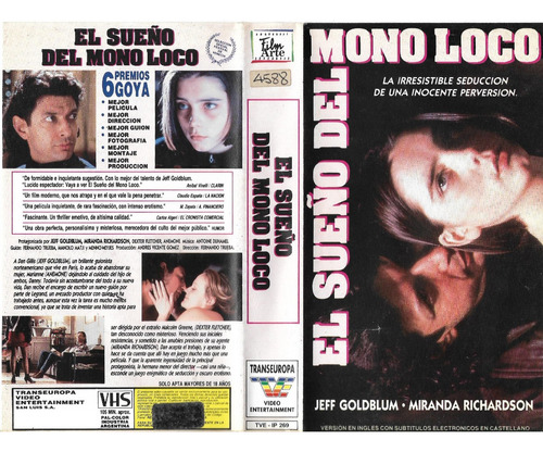 El Sueño Del Mono Loco Vhs Jeff Goldblum Miranda Richardson