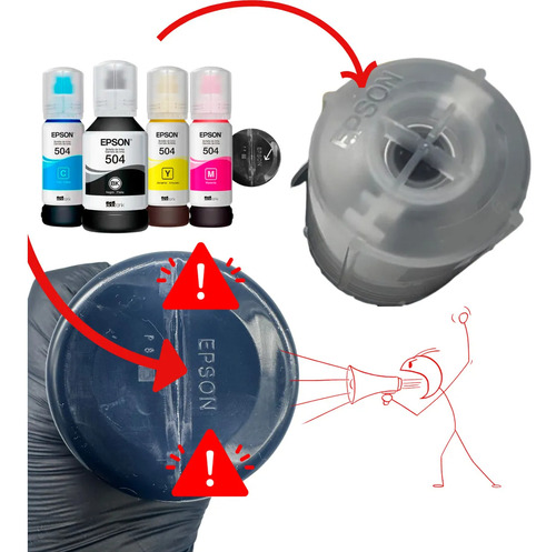 Kit 4 Refil Tinta T504 L4150 L4160 L6161 L6191 L6171 Colorid