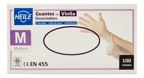 100 Guantes De Vinilo - Por Tallas 