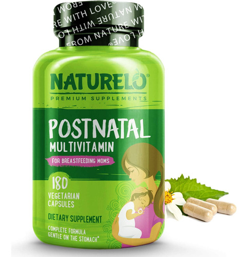 Multivitaminas Prenatal Y Postnatal Naturelo 180 Cap Veganas