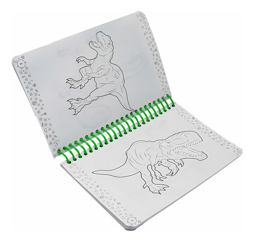 Livro De Colorir Em Espiral Mundo Dos Dinossauros Caderno De Desenho Pintura 365 Desenhos