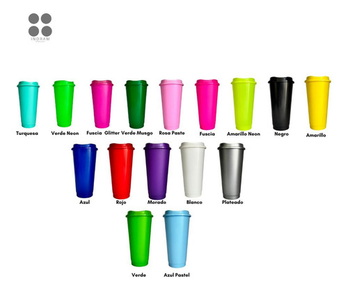 30 Vasos Plástico Reutilizables 16 Oz + Tapa De Cafe