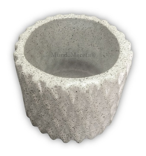 Imagen 2 de 3 de Maceta Con Relieve Minimalista Interiorismo