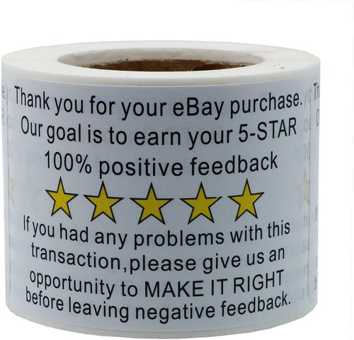 Hybsk 2x3 Ebay Thank You For Your Purchase Feedback Stickers